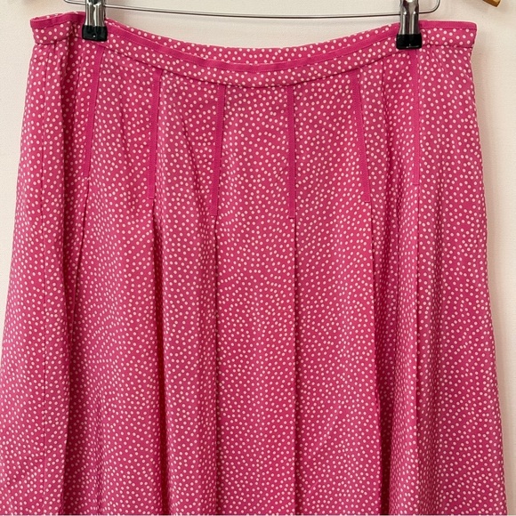 Pendleton Silk Pleated Polka Dot A Line Knee Length Skirt US14 - Picture 2 of 14